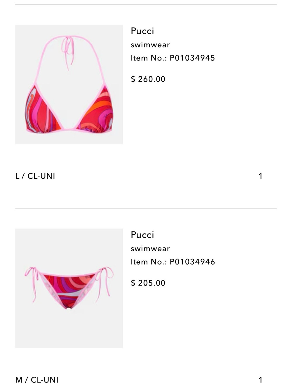 Emilio Pucci Pink Red Orange Swirl Bikini Set with Mesh Cover-Up and shorts - M - Picture 11 of 15